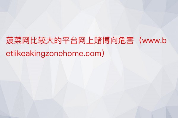 菠菜网比较大的平台网上赌博向危害（www.betlikeakingzonehome.com）